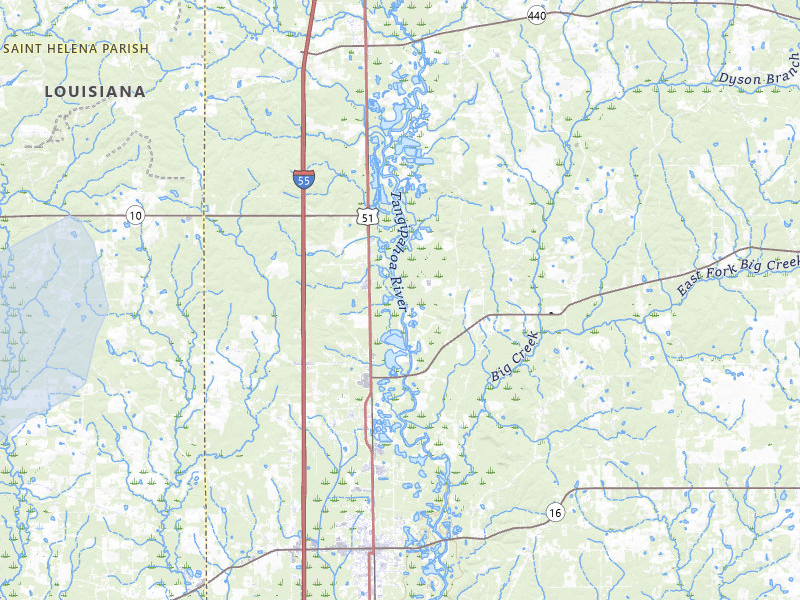 NEXRAD radar-signature map of the hail storm over Roseland, LA on Jul 9, 2026