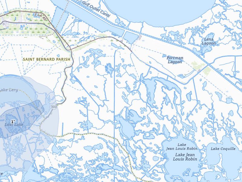 NEXRAD radar-signature map of the hail storm over Saint Bernard, LA on Jul 1, 2026