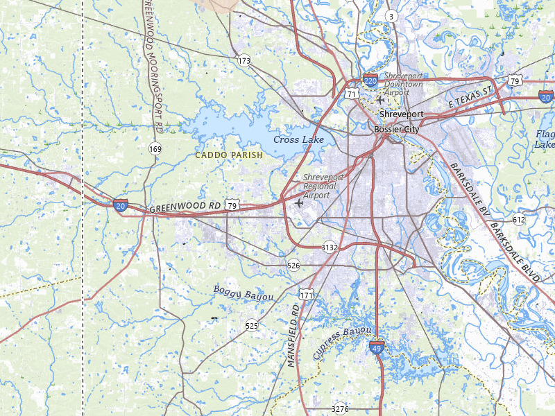 Radar-estimated hail-size map of the storm over Shreveport, LA on Apr 26, 2026