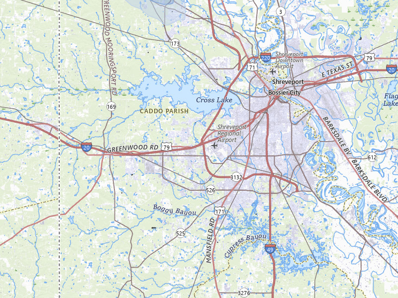 NEXRAD radar-signature map of the hail over Shreveport, LA