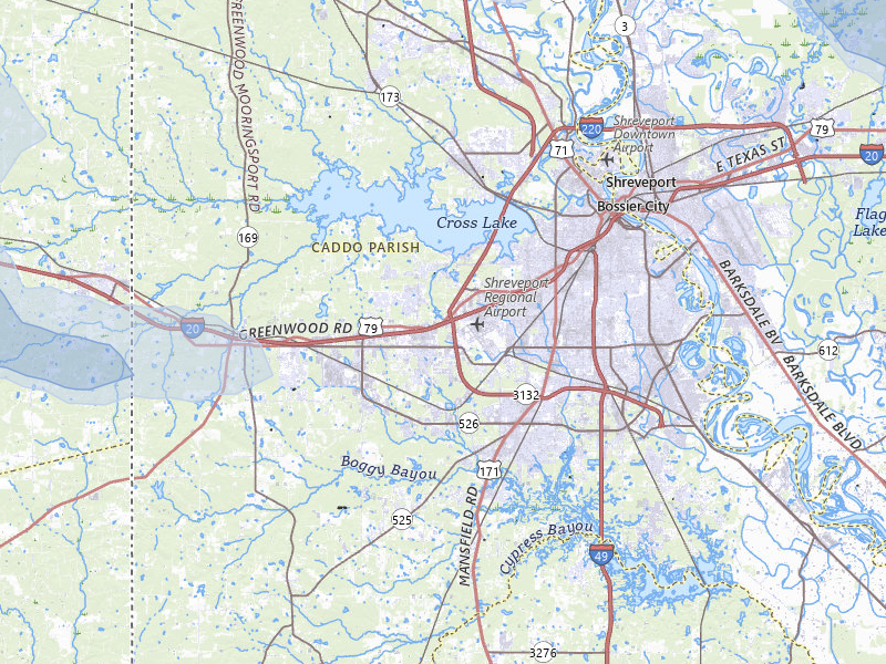NEXRAD radar-signature map of the hail storm over Shreveport, LA on May 8, 2026