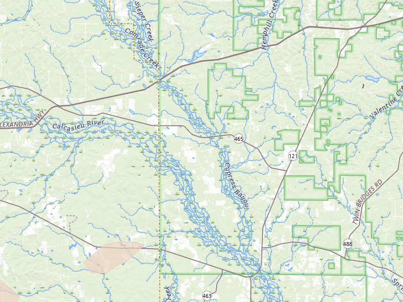 Radar-estimated hail-size map of the storm over Sieper, LA on May 6, 2026