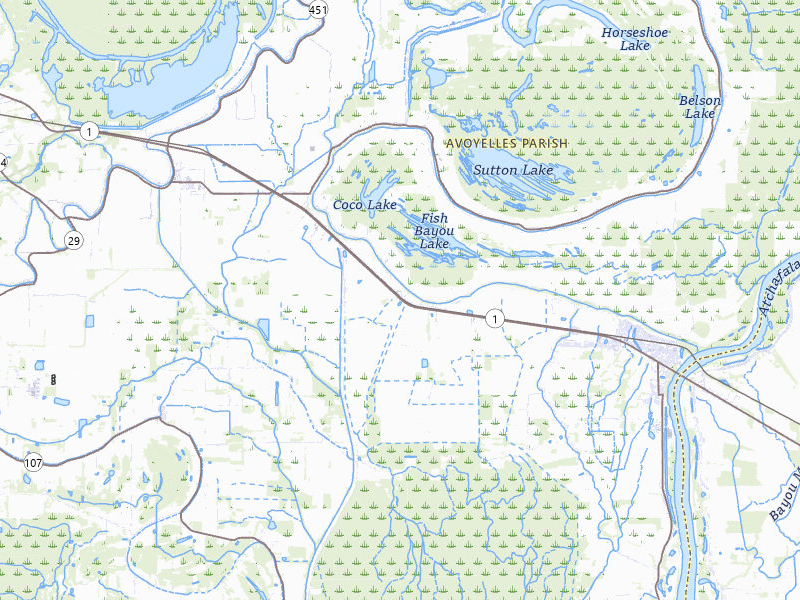 Radar-estimated hail-size map of the storm over Simmesport, LA on Jul 5, 2026