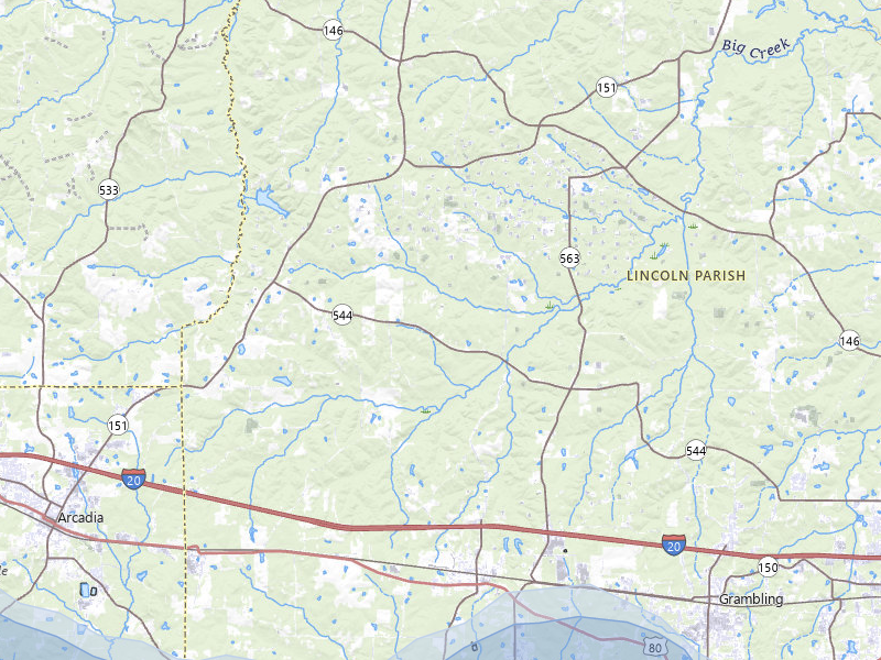NEXRAD radar-signature map of the hail over Simsboro, LA