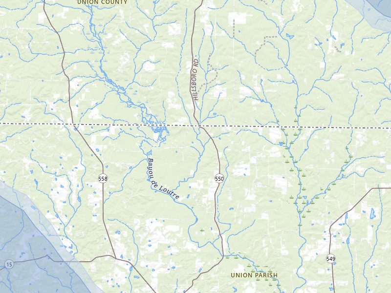 NEXRAD radar-signature map of the hail over Spearsville, LA