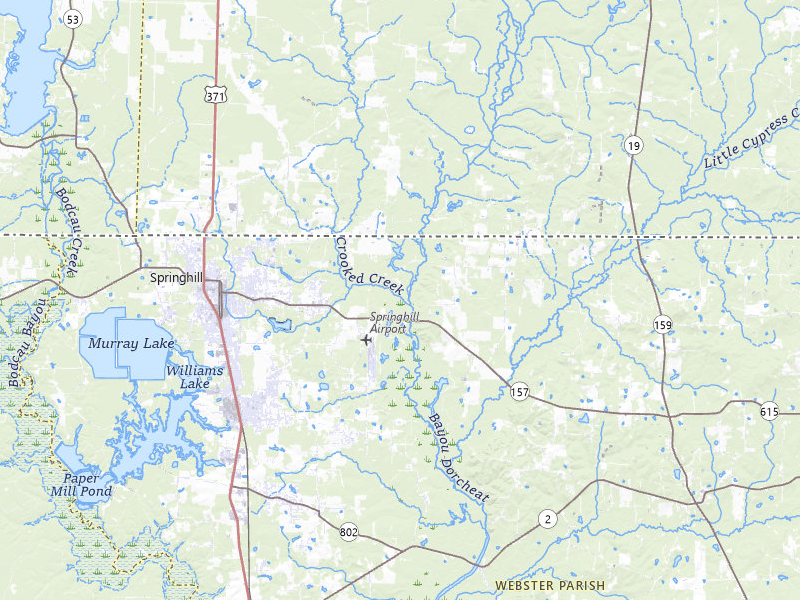 Radar-estimated hail-size map of the storm over Springhill, LA on Apr 24, 2026