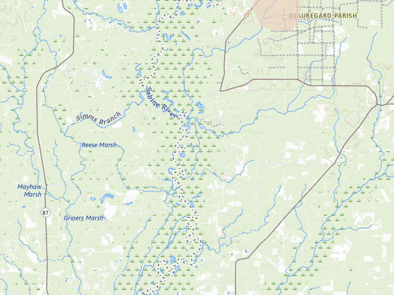 Radar-estimated hail-size map of the storm over Starks, LA on Jul 5, 2026