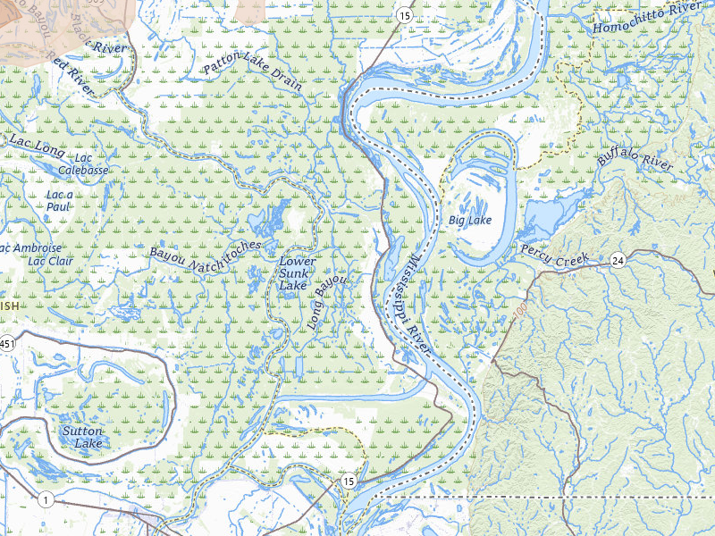 Radar-estimated hail-size map of the storm over Vidalia, LA on May 6, 2026