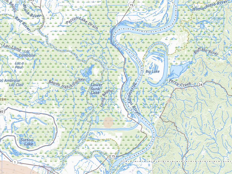 Radar-estimated hail-size map of the storm over Vidalia, LA on May 8, 2026
