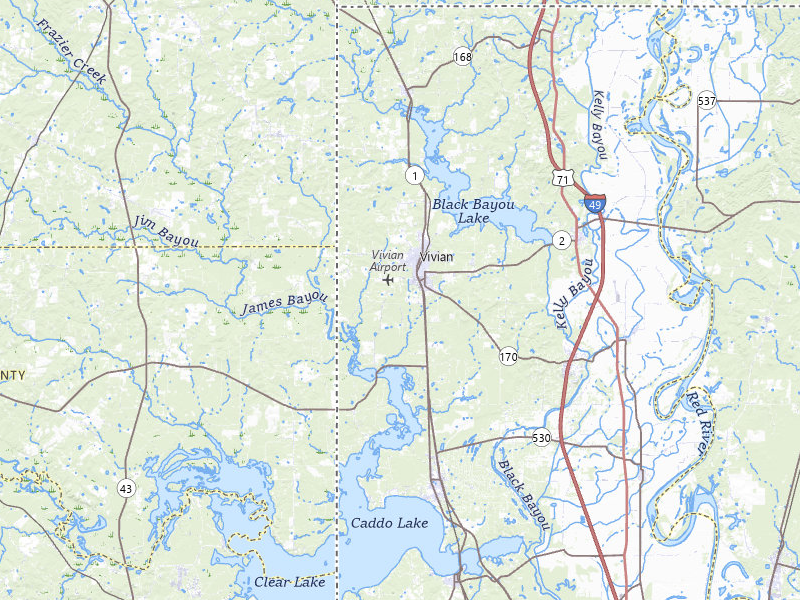 Radar-estimated hail-size map of the storm over Vivian, LA on Apr 24, 2026