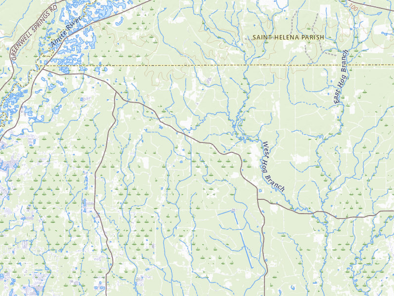 Radar-estimated hail-size map of the storm over Walker, LA on Mar 7, 2026