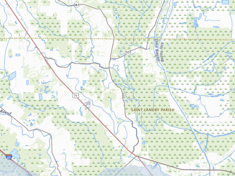 NEXRAD radar-signature map of the hail over Washington, LA