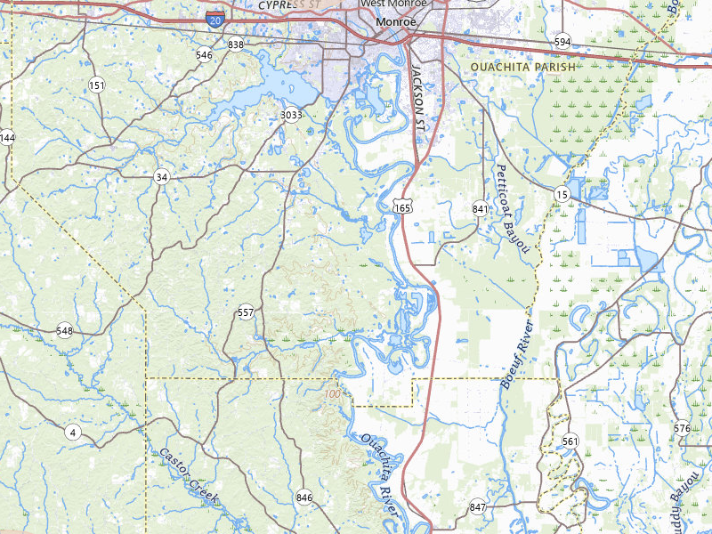 Radar-estimated hail-size map of the storm over West Monroe, LA on Apr 29, 2026