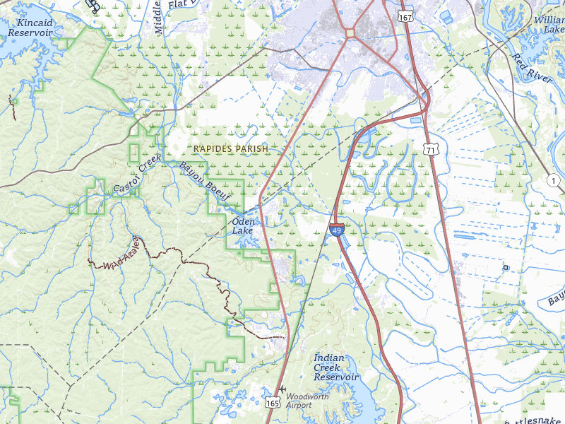 Radar-estimated hail-size map of the storm over Woodworth, LA on May 6, 2026