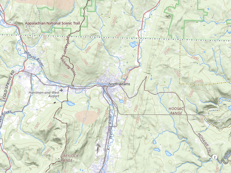 Radar-estimated hail-size map of the storm over North Adams, MA on Jul 1, 2026