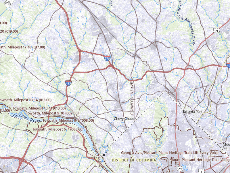 Radar-estimated hail-size map of the storm over Bethesda, MD on Jul 28, 2026