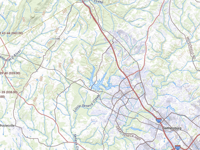 Radar-estimated hail-size map of the storm over Boyds, MD on Jul 28, 2026
