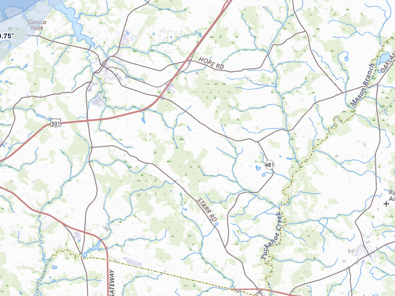 NEXRAD radar-signature map of the hail over Centreville, MD