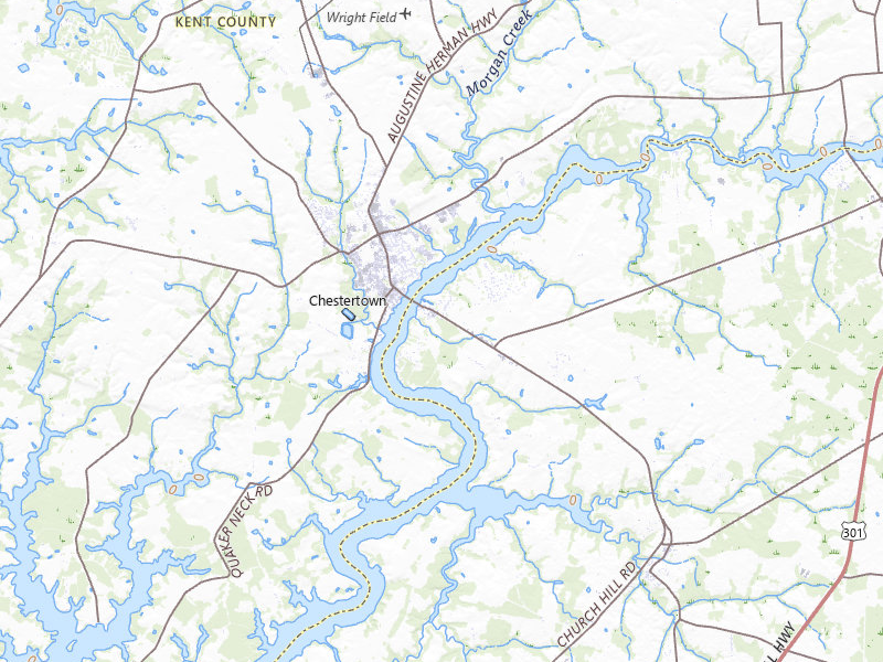 Radar-estimated hail-size map of the storm over Chestertown, MD on Jul 5, 2026