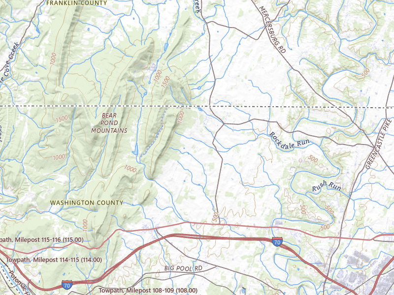 Radar-estimated hail-size map of the storm over Clear Spring, MD on Apr 1, 2026