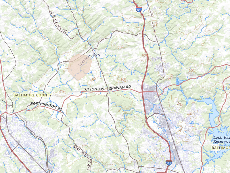 Radar-estimated hail-size map of the storm over Cockeysville, MD on Jun 14, 2026