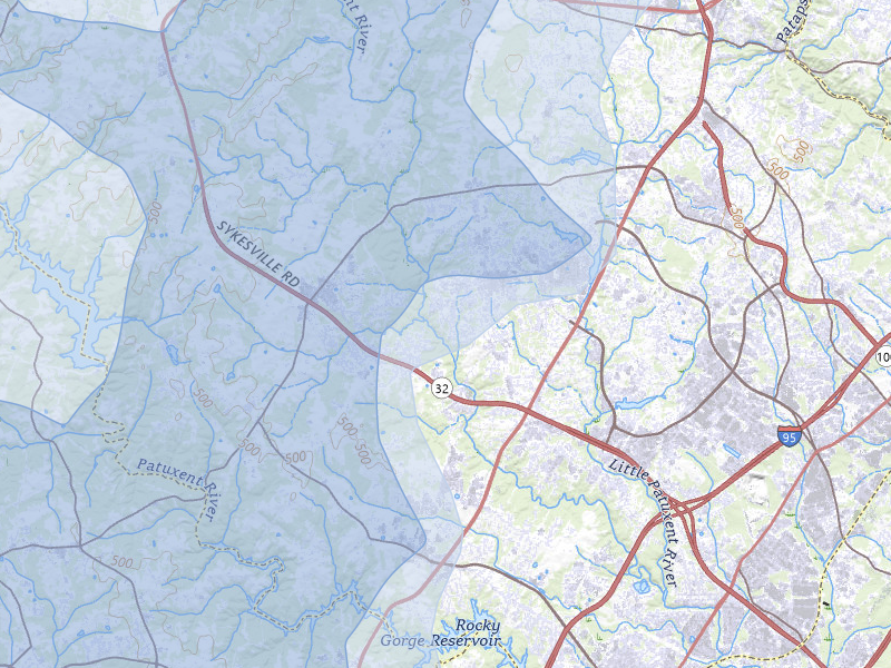 NEXRAD radar-signature map of the hail storm over Columbia, MD on Jul 28, 2026