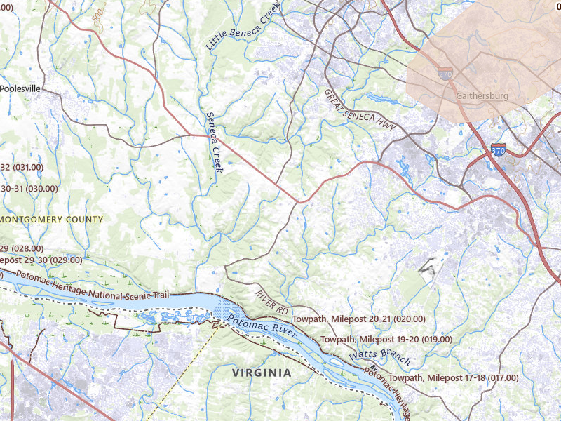 Radar-estimated hail-size map of the storm over Germantown, MD on Jul 4, 2026