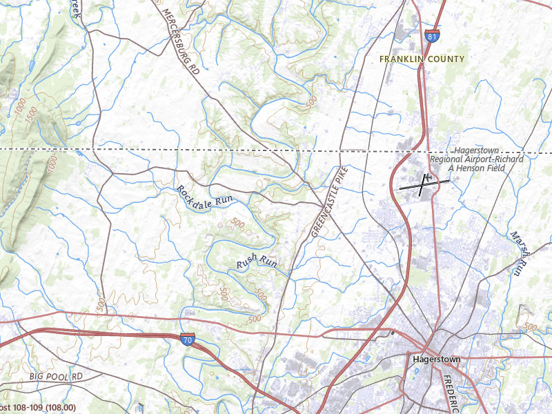 NEXRAD radar-signature map of the hail storm over Hagerstown, MD on Jul 5, 2026