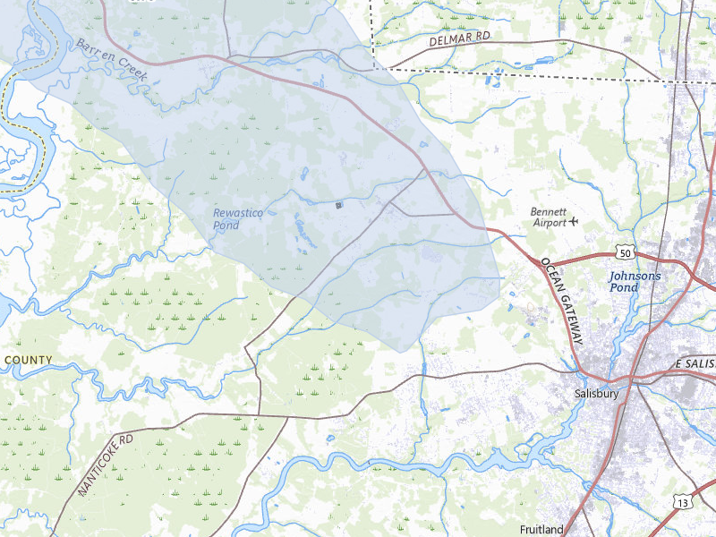 NEXRAD radar-signature map of the hail storm over Hebron, MD on Jul 6, 2026