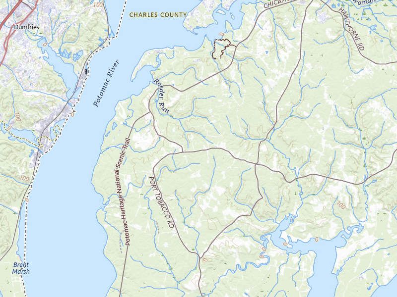Radar-estimated hail-size map of the storm over Indian Head, MD on Jul 9, 2026