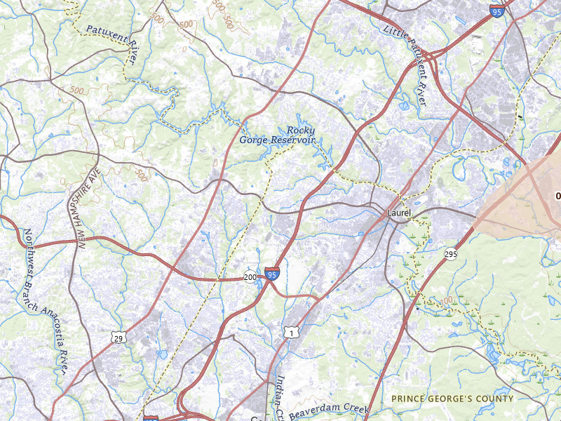 Radar-estimated hail-size map of the storm over Laurel, MD on Jul 4, 2026