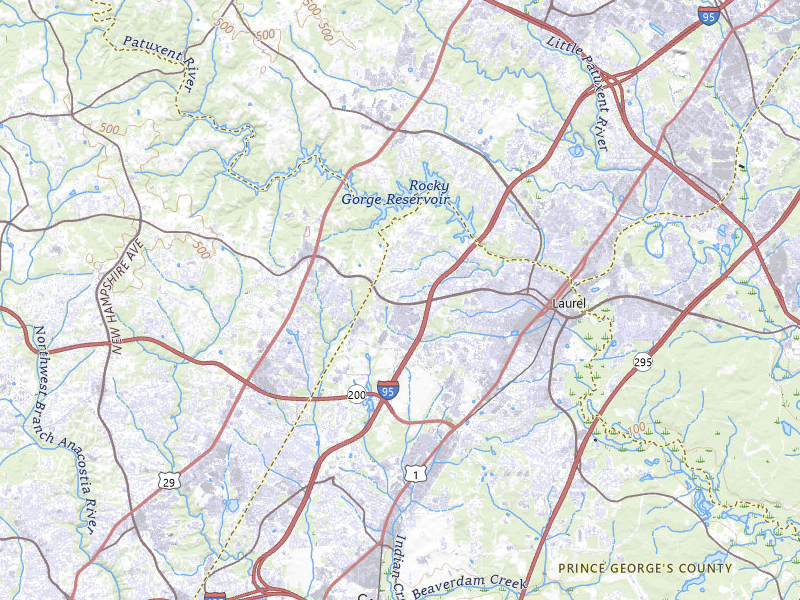 Radar-estimated hail-size map of the storm over Laurel, MD on Jul 28, 2026