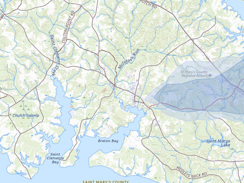 NEXRAD radar-signature map of the hail storm over Leonardtown, MD on Jul 22, 2026
