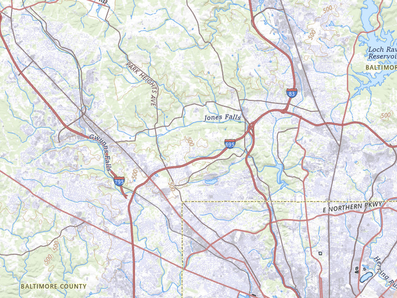 Radar-estimated hail-size map of the storm over Pikesville, MD on Jul 4, 2026