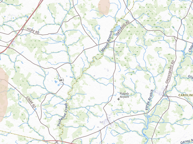 Radar-estimated hail-size map of the storm over Ridgely, MD on Jul 5, 2026
