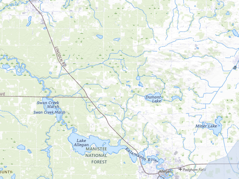 NEXRAD radar-signature map of the hail over Allegan, MI