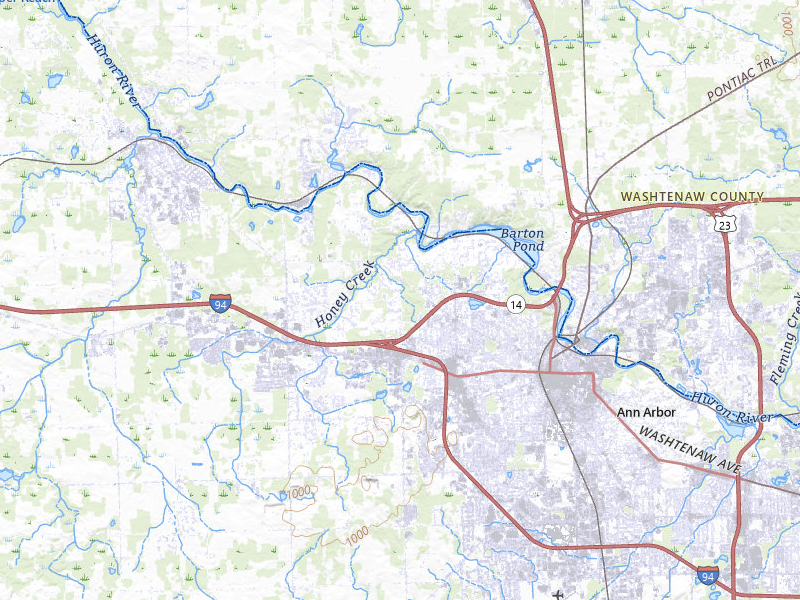 Radar-estimated hail-size map of the storm over Ann Arbor, MI on Mar 30, 2026