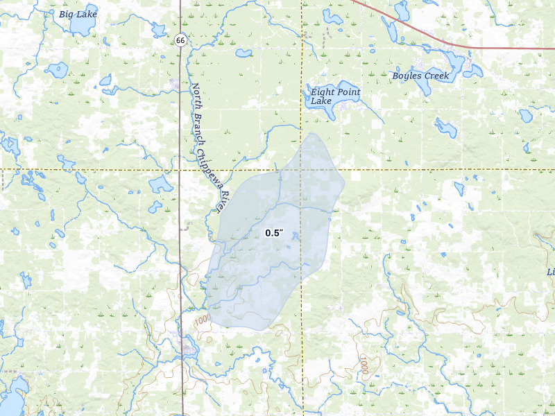 NEXRAD radar-signature map of the hail storm over Barryton, MI on Mar 30, 2026