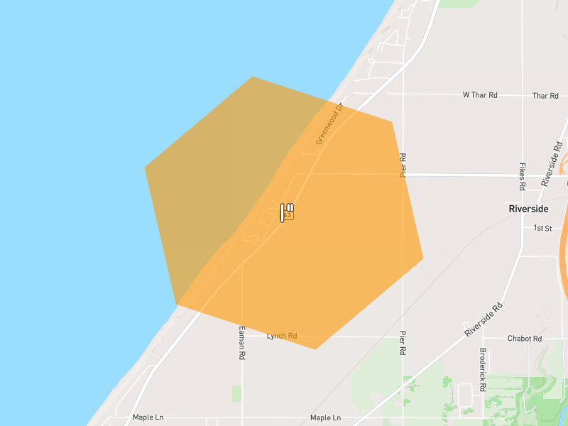 Hail map of Benton Harbor, MI on Jul 4, 2026, hail up to 1"