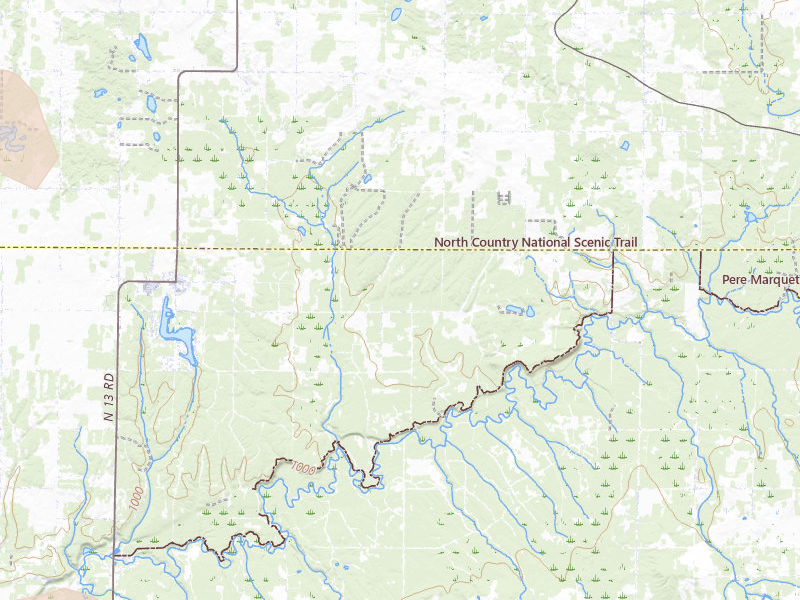 Radar-estimated hail-size map of the storm over Buckley, MI on Mar 30, 2026