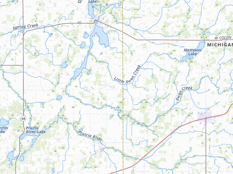 Radar-estimated hail-size map of the storm over Burr Oak, MI on Apr 13, 2026