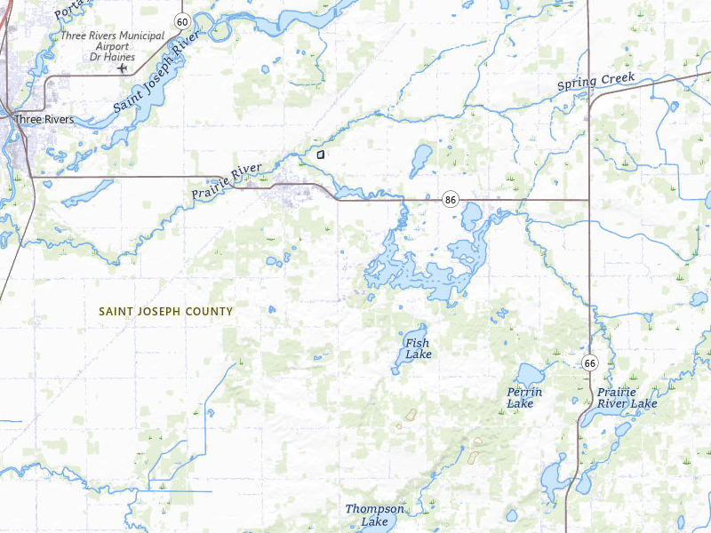 Radar-estimated hail-size map of the storm over Centreville, MI on May 18, 2026