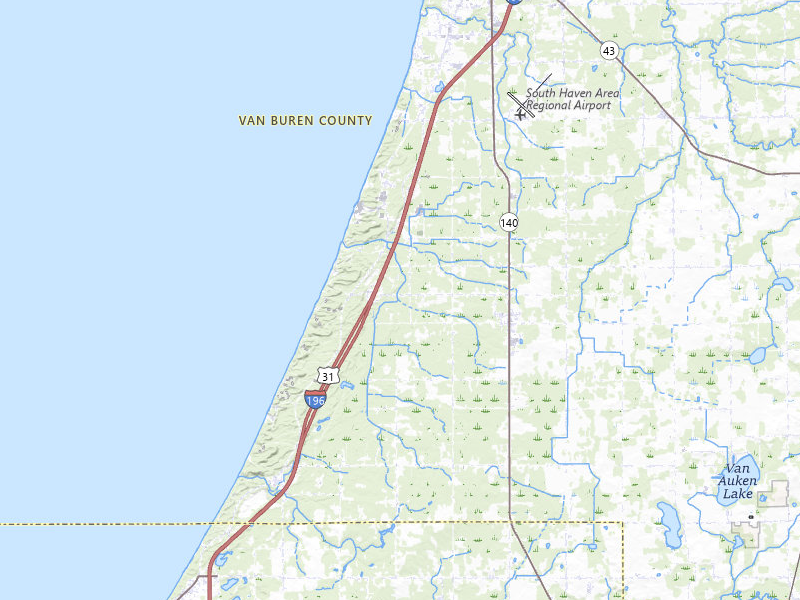NEXRAD radar-signature map of the hail over Covert, MI