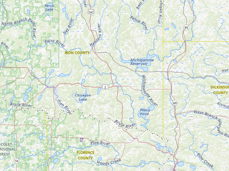 NEXRAD radar-signature map of the hail storm over Crystal Falls, MI on Jun 5, 2026