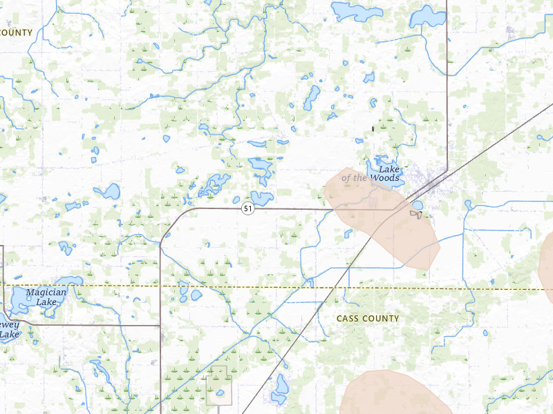 Radar-estimated hail-size map of the storm over Decatur, MI on Jul 27, 2026