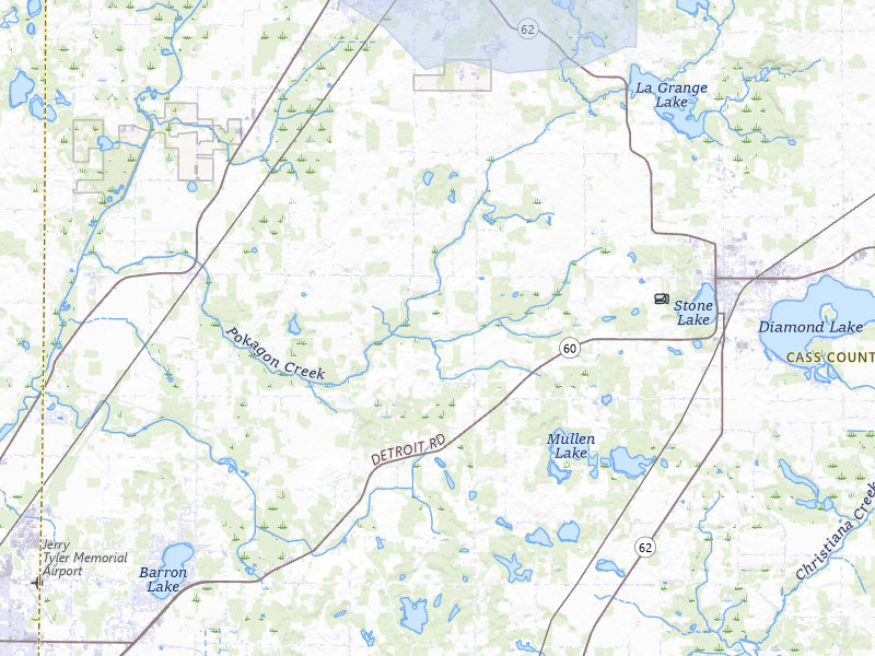 NEXRAD radar-signature map of the hail over Dowagiac, MI