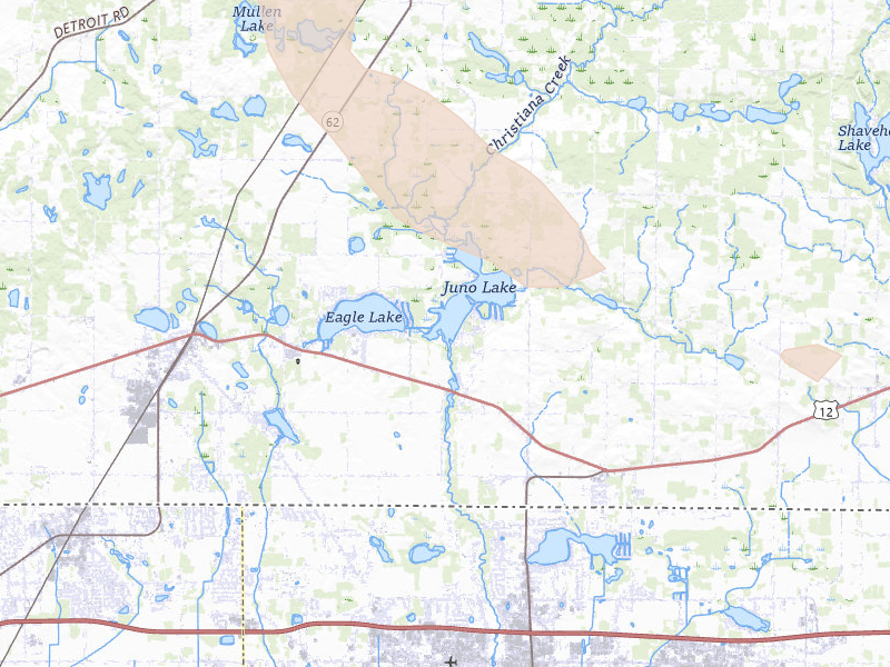Radar-estimated hail-size map of the storm over Edwardsburg, MI on Sep 4, 2026