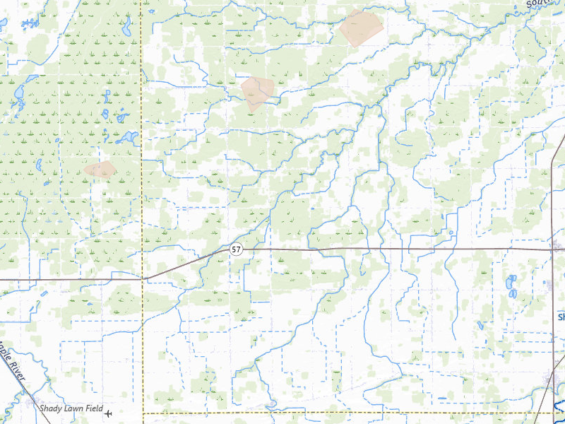 Radar-estimated hail-size map of the storm over Elsie, MI on Apr 13, 2026