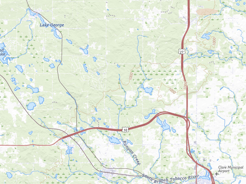 Radar-estimated hail-size map of the storm over Farwell, MI on Mar 30, 2026