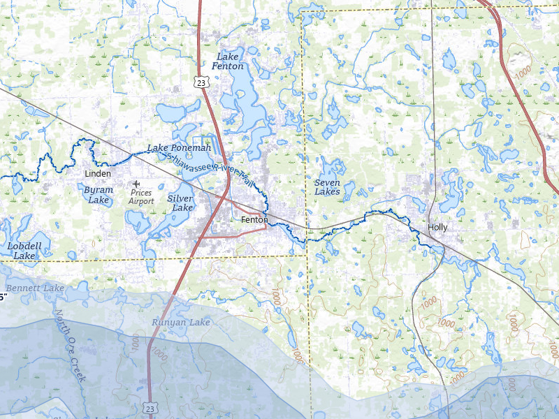 NEXRAD radar-signature map of the hail storm over Fenton, MI on May 15, 2026